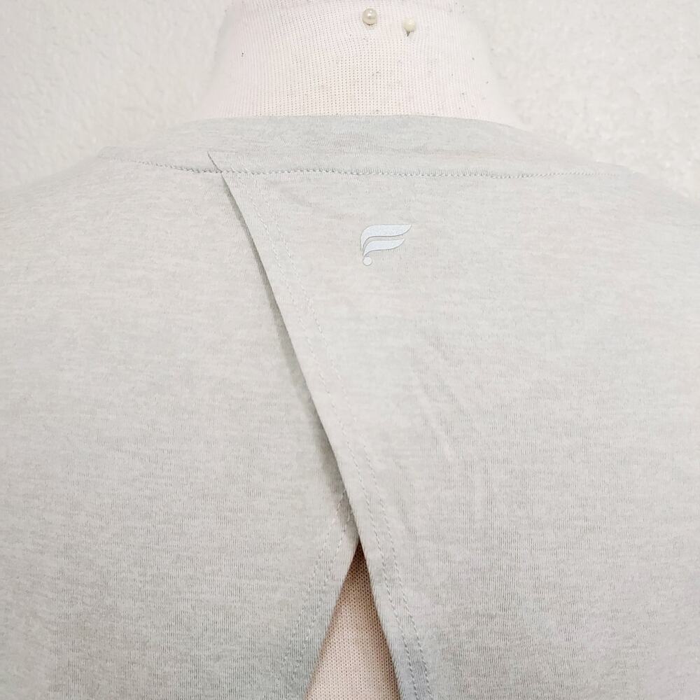 Fabletics Gray Active Wear Top w/Open Back Size M - Picture 10 of 11